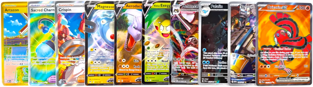 Eksempel på vores 10 engelske full art Mystery Pokemon box