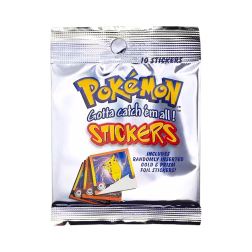 Pokemon klistermærker Artbox Series 1 fra 1999 - uåbnet pakke med 10 Pokémon stickers